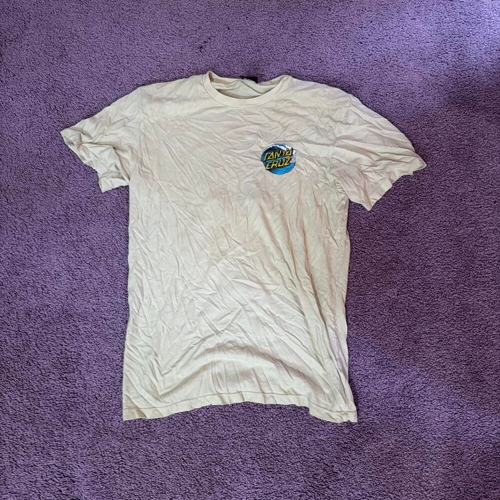 Vetements Men's Yellow and Cream T-shirt